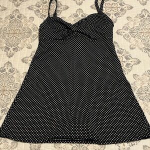 Beach House Elegant Black and White Polka Dot Bathing Suit